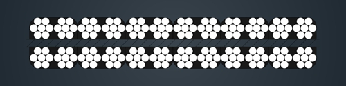 Flat steel wire rope