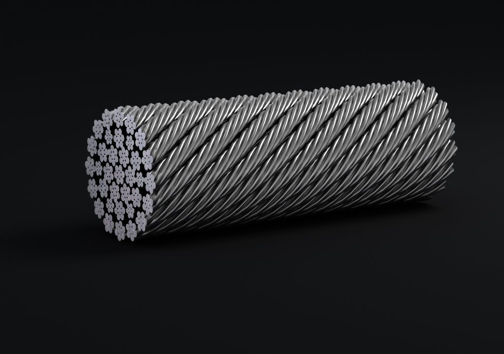 Rotation resistan multilayer steel wire rope